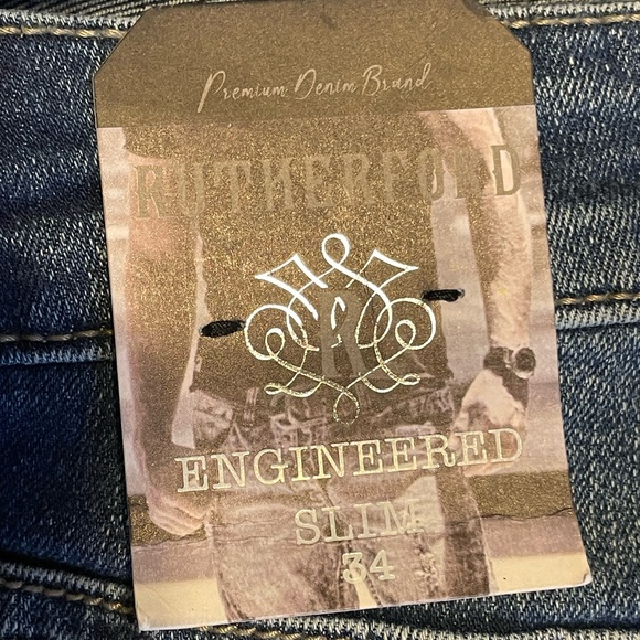 Rutherford Shorts Unisex Mens Size 34 Blue Denim Floral Streetware NWT - Picture 8 of 16